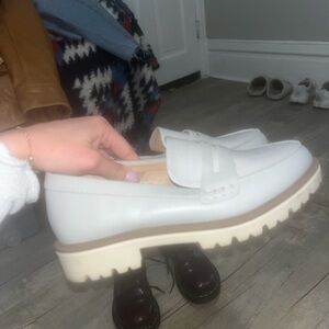 Loafers egg shell grey color size 8